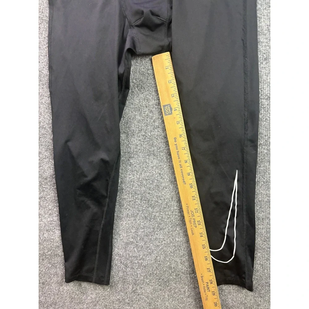 Nike Pro Leggings Women Medium Black Dri-FIT Tight Fit Compression Swoosh